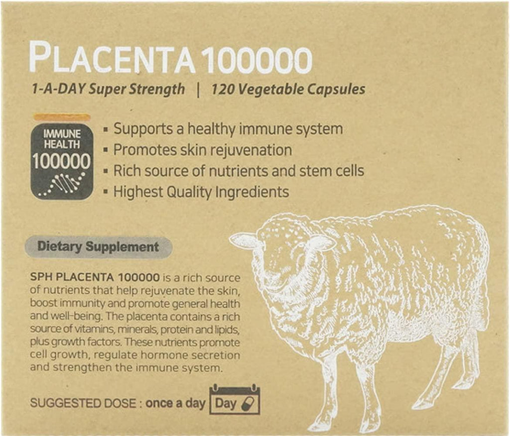 SPH 100% Ovine Placenta 100000 120 Capsules (3)