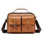 【WEIXIER】 Men's PU Material Crossbody Bag Men's Business Crossbody Bag Portable Shoulder Bag Casual Bag Men's Bag Gift For Father /Anniversary