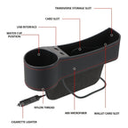 1PC Car StoraBox, Car Seat Gap Organizer Car Seat Clip Slot StoraBox Dual USB Charger Multifunctional Water Cup Holder StoraBox