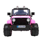 UBesGoo Ride-On Car Electric Car with 12V 7AH Battery Children Car Small Jeep Dual Drive and 2.4G Remote Control Pink