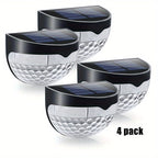 4packs Solar Fence Lights Solar Deck Lights Solar Wall Lights Solar Powered Wall Mount Outdoor Waterproof Fence Lamp Lighting For Fence Deck Patio Yard GaraStep Stair White
