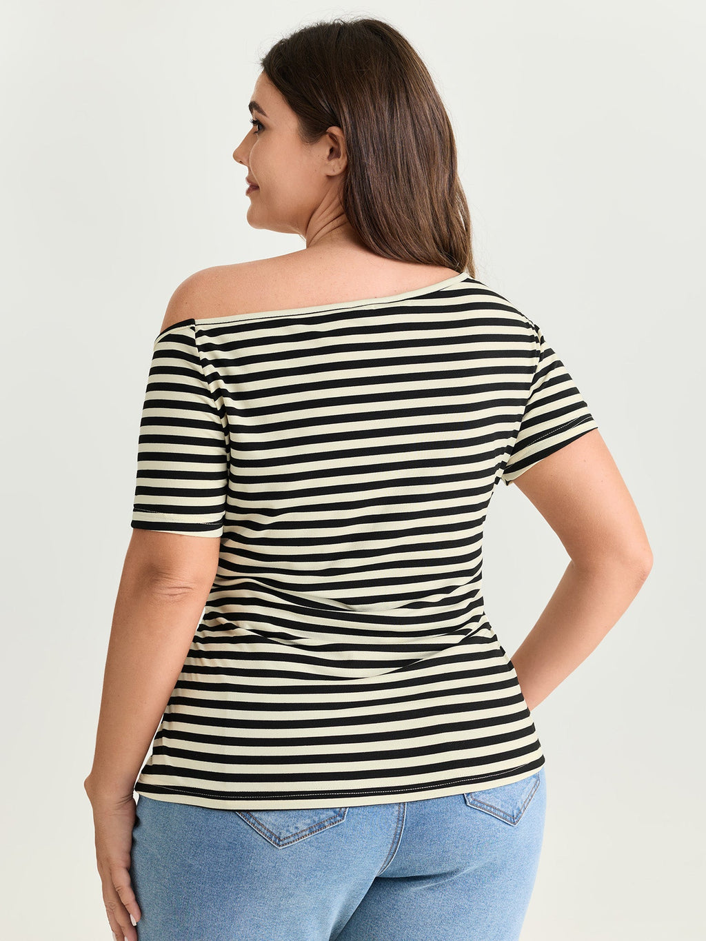 Stretchy Classic Striped Print T-Shirt
