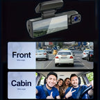Dash Camera Front And Inside, 3.16inch Dash Cam 1080P, G Sensor HD Night Vision Loop Recording Wide Angle Car DVR