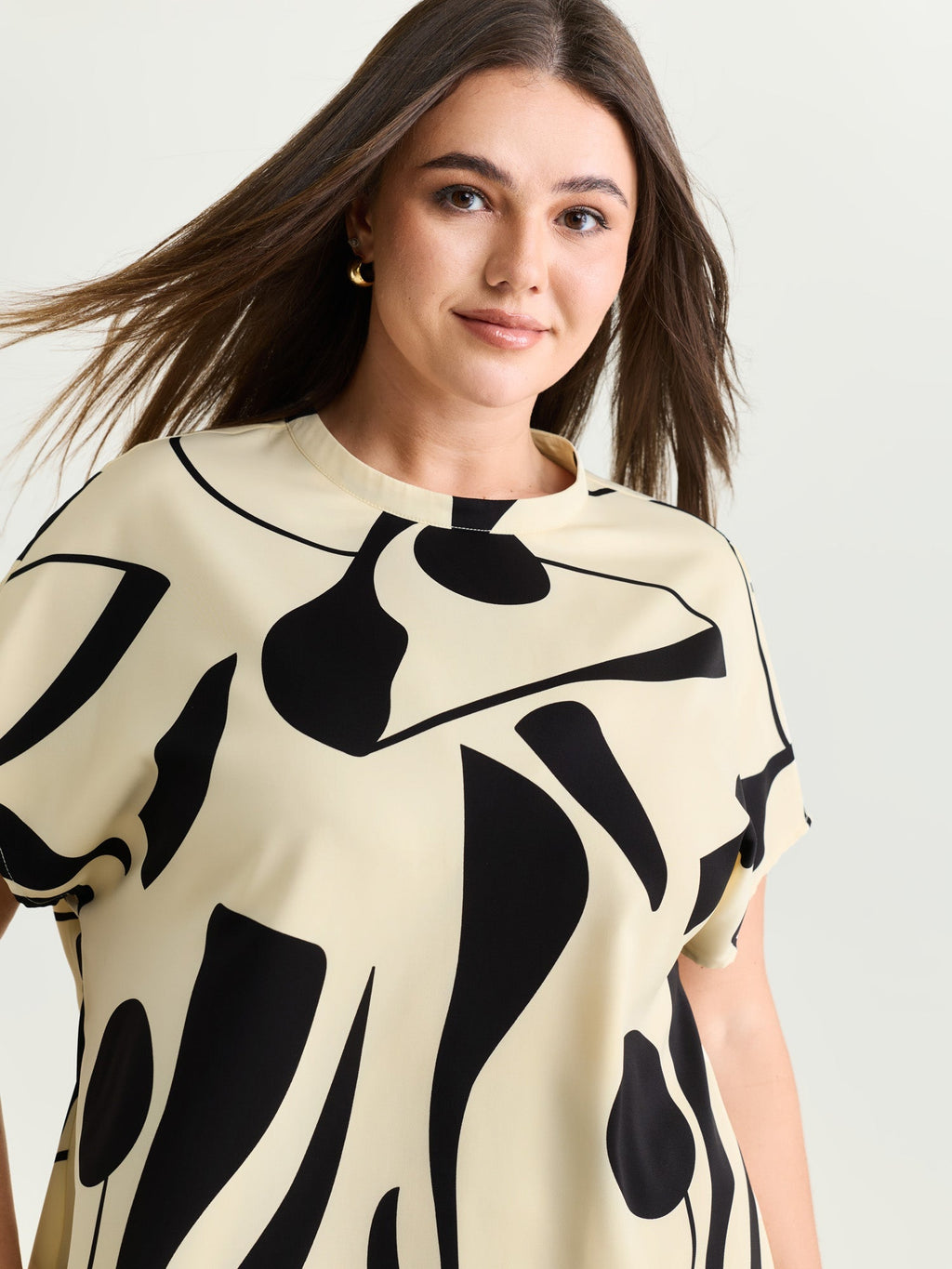 Supersoft Abstract Print Breathable Blouse