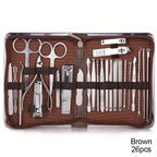 Nail Clipper Set 11/26pcs Set Manicure Set  Anti Splash Fingernail Cutter  Steel Nail Scissor Cuticle Tools