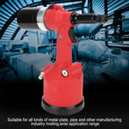 PENFU Wrench Pneumatic Riveter, Automatic Air Riveter Pneumatic Tool kit Pull Nut Air Riveter Nut Tool with 6 Nut Head Lubricating Grease and 3 Hex Wrench Hand Repair Tool