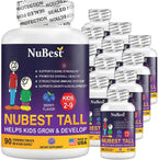 NuBest Tall Kids - Helps Kids Grow & Develop Healthily - Immunity & Bone Strength Support - Multivitamins & Minerals for Kids Ages 2 to 9 - 90 Chewable Berry Tablets - Fun Animal Shapes (Pack of 12)