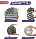 Autoamerics 1-Piece Windshield Sun Shade Green Camo American Flag USA  - Foldable Car Front Window Sunshade for Most Sedans SUV Truck - Blocks Max UV Rays and Keeps Your Vehicle Cool - Large