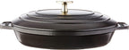 Staub Cast Iron 9-inch x 6.6-inch Oval Covered Baking Dish - Matte Black, Made in France