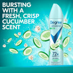 Degree Advanced Antiperspirant Deodorant Cucumber Burst 3 Count Dry Spray 72-Hour Sweat &amp; Odor Protection Deodorant Spray For Women With MotionSense Technology 3.8 oz