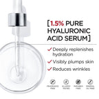 L'Oreal Paris Revitalift 1.5% Pure Hyaluronic Acid Face Serum 1.0 oz + True Match Lumi Glotion Natural Glow Enhancer Lotion, Medium 1.35 fl. oz, 1 kit