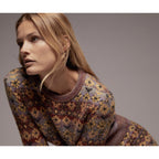 jacquard cropped knitted sweater