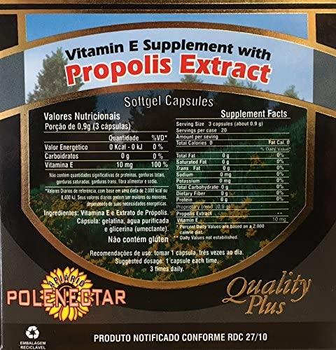 16 Pack of Polenectar Brazil Green Bee Propolis 60 Softgels 300mg - New Packaging Starting from 2015