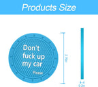 8sanlione 2 Pack Car Cup Holder Coasters, 2.75 Inch Non-Slip PVC Insert Cup Coaster, Anti-Scratch Auto Cup Mats for Women Men, Vehicle Interior Accessories for Car, SUV, Truck (D Light Blue/2PCS)