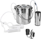 Electric MilMachine Kit,5L Portable  Steel Household High Configuration Double Head Electric MilMachine for Sheep Goat Cow(goat)