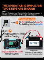 Full Car Motorcycle Battery Charger 12V 6A Auto Pulse Repair LCD Display Smart Fast CharAGM Deep Cycle GEL Lead-Acid Charger