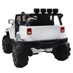 Remote Control Car Model 12V Kids Ride On Off-Road Toy Car SUV RC Remote Control LED Lights Big Wheels MP3 Music Player White