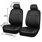 2pcs Car Front Seat Faux Leather Car Seat Covers, Car Seat Protector Covers, Removable Headrest Washable Car Seat Cover For Car, SUV, Van, Sedan