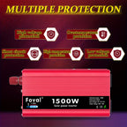 Car Vehicle Power Inverter 500W/1500W DC 12V To AC 110V 120V Converter 1 USB