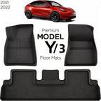 3pcs For Model Y Accsessories  XPE Premium All Weather Anti-Slip Waterproof Floor Mats Fit For Tesla Model Y Model 3