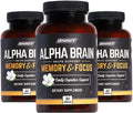 ONNIT Alpha Brain (270ct) - Premium Nootropic Brain Supplement - Focus, Concentration & Memory - Alpha GPC, L Theanine & Bacopa Monnieri