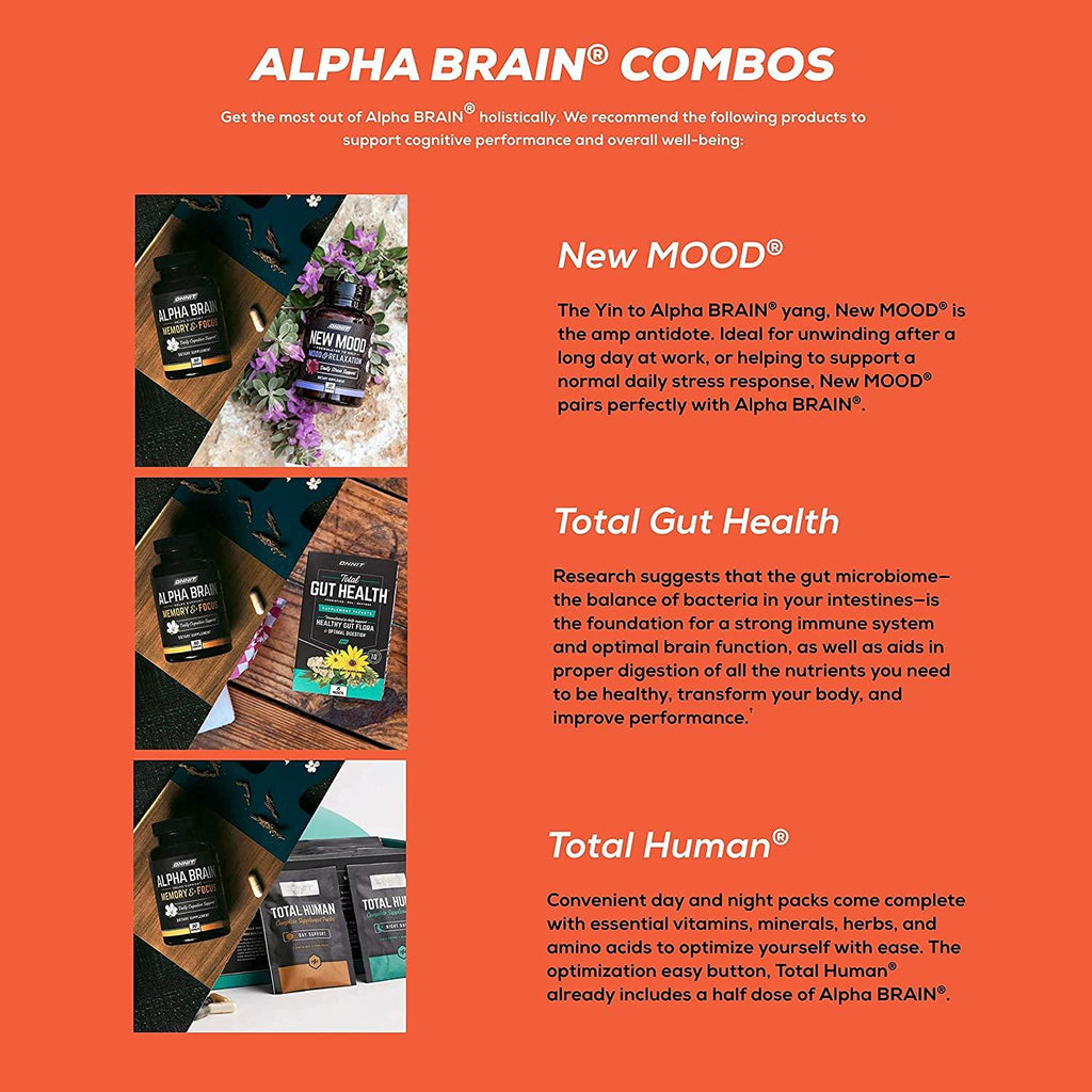 ONNIT Alpha Brain (270ct) - Premium Nootropic Brain Supplement - Focus, Concentration & Memory - Alpha GPC, L Theanine & Bacopa Monnieri