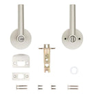 Milan Satin Nickel Keyed Entry Door Lever featuring SmartKey Security