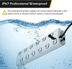 Dyna-Living Ultrasonic Mist Maker 12 Head Ultrasonic Pond Fogger 400W Humidifier Fog Machine Atomizing Plate with Buoy IP67 Waterproof Atomizer for Halloween Decoration Rockery Fishtank Landscape