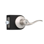 Tustin Satin Nickel Entry Door Lever featuring SmartKey Security
