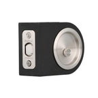 Round Satin Nickel Bed/Bath Pocket Door Lock