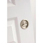 Round Satin Nickel Bed/Bath Pocket Door Lock