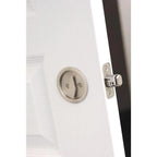 Round Satin Nickel Bed/Bath Pocket Door Lock