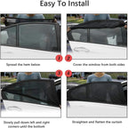 GOLDFLOWER Car Window Shade, 2 Pack Car Back Window Sun Shade, and Privacy Protect for Toddler Kids Baby Adult, Double Layer  (Medium 39"x19")