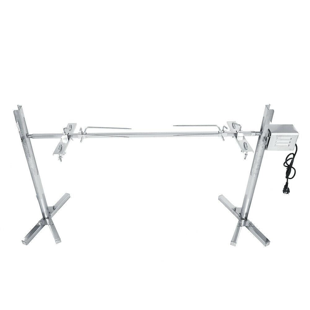 Rotisserie Kit For Barbecue  Steel Spit Rod Meat Forks With Electric JY