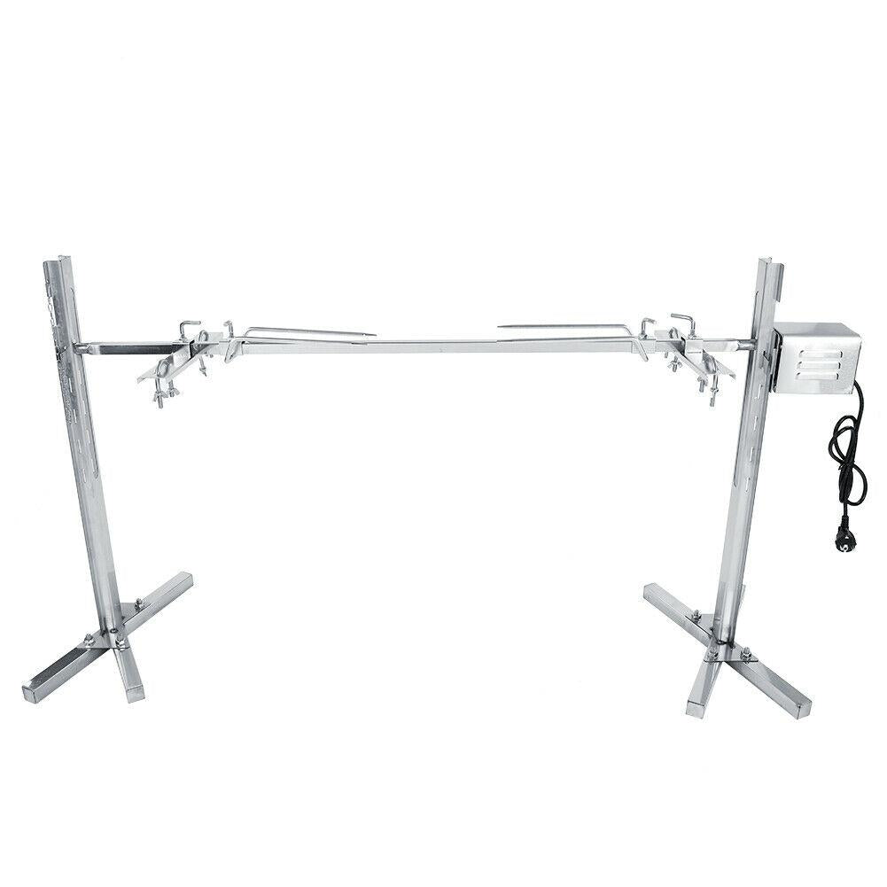 Rotisserie Kit For Barbecue  Steel Spit Rod Meat Forks With Electric JY