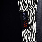 Flying Banner car seat Covers Protects Zebra Printing Faux Leather Carbon Fiber Front Pair Carbon Fibre