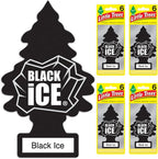 LITTLE TREES Air Fresheners Car Air Freshener. Hanging Tree Provides Long Lasting Scent for Auto or Home. Black Ice, 24 Air Fresheners