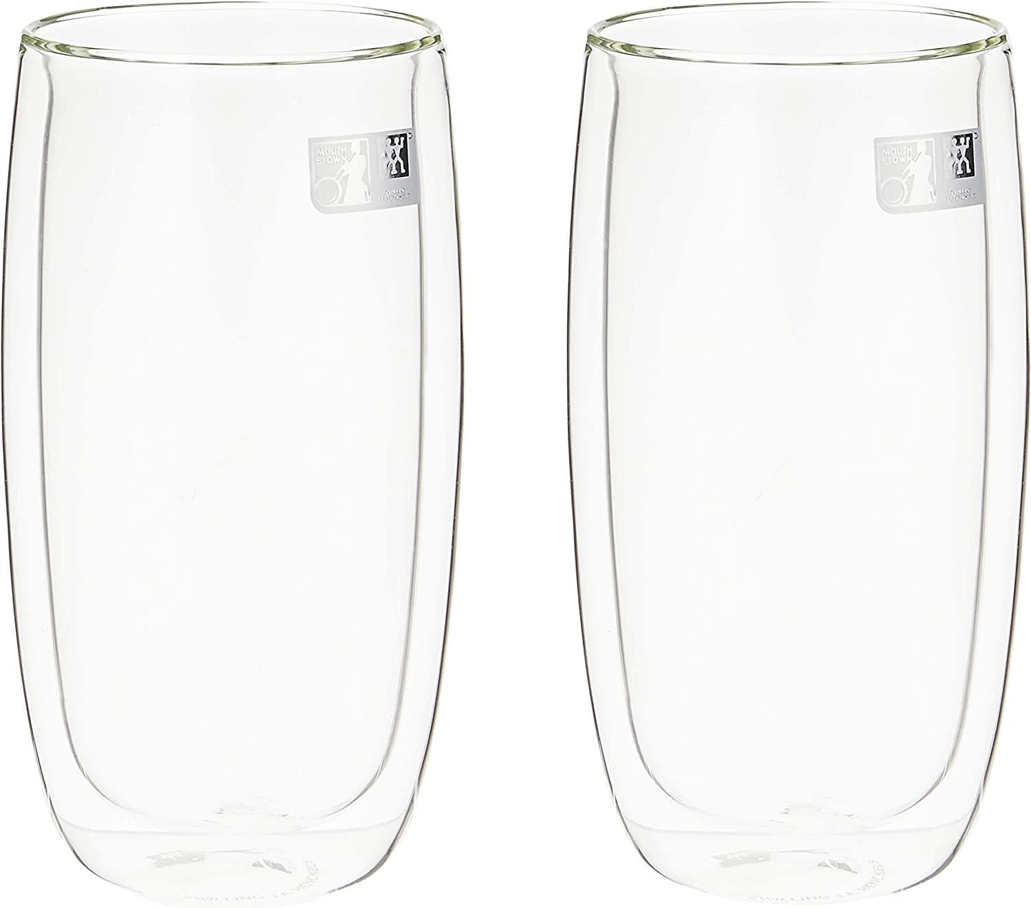 ZWILLING J.A. Henckels Beverage Glass Set, White 2 Count (Pack of 1)