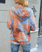 Fashion-Loose Tie-dye Hoodie Cardigan