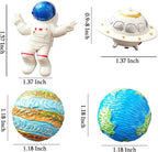 ZOSTLAND Astronaut Resin Car Air Freshener Vent Clip,Cartoon Car Vent Clip,Automotive Interior Decoration Accessories, Personalized Car Decorations,Car Decor Gift for women,men (4pcs Universe)