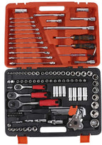 121Pcs Drive Socket Set Socket Ratchet Wrench Socket Bit Combination Tools Kit Mechanics Tool Set Sleeve Combination for Household Machine Auto Repair