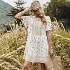 boho casual mini dress