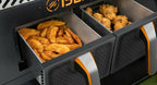2-Burner 28" Griddle with Electric Air Fryer and Hood - Black