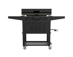 2-Burner 28" Griddle with Electric Air Fryer and Hood - Black