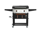 2-Burner 28" Griddle with Electric Air Fryer and Hood - Black