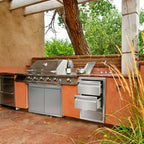 Steel 14x20.5x23" Combined Drawer Cabinet For Outdoor StoraKitchen