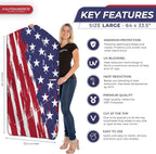 Autoamerics 1-Piece Windshield Sun Shade USA Art Flag - 2 American  - Foldable Car Front Window Sunshade for Most Sedans SUV Truck - Blocks Max UV Rays and Keeps Your Vehicle Cool - Large