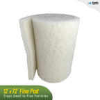 Aquatic s Classic Koi Pond Filter Pad FINE - White Bulk Roll Pond Filter Media, Ultra-Durable Fish Pond Filter Material USA (3/4" to 1" Thick)