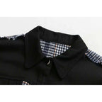 plaid patchwork jacket