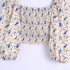 floral print vintage blouse